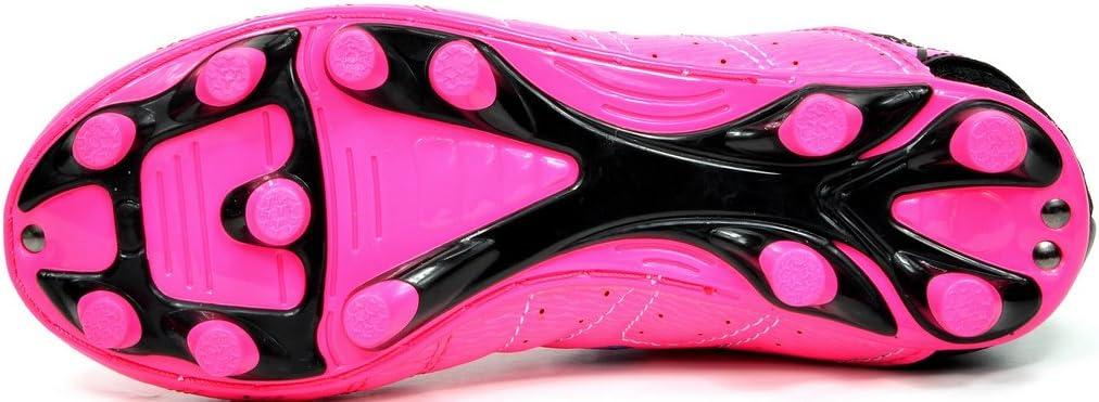 imageDREAM PAIRS Boys Girls Soccer Football Cleats Shoes for Little KidBig KidFuchsiaBlackCyan