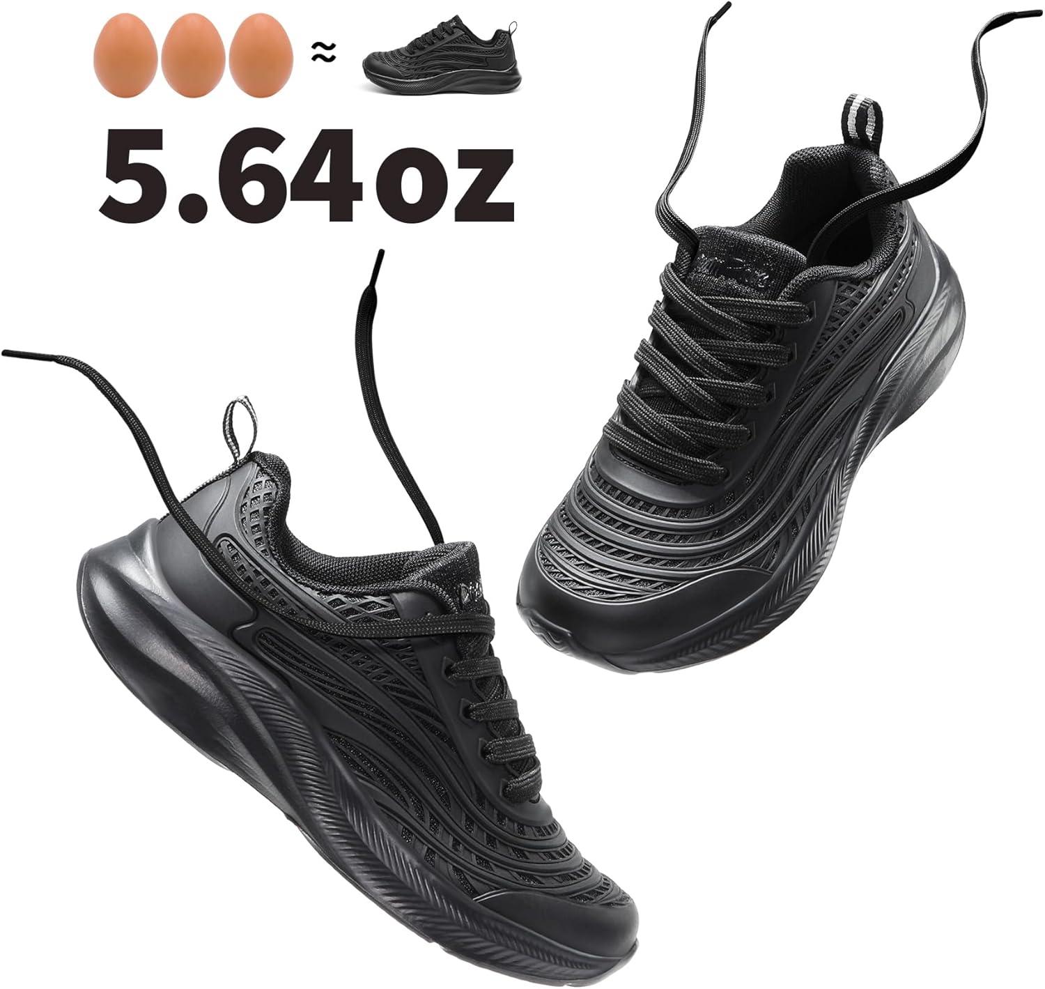 imageDREAM PAIRS Girls Boys Shoes Kids Lace up Tennis Sparkle Glitter Athletic Running SneakersAll Black