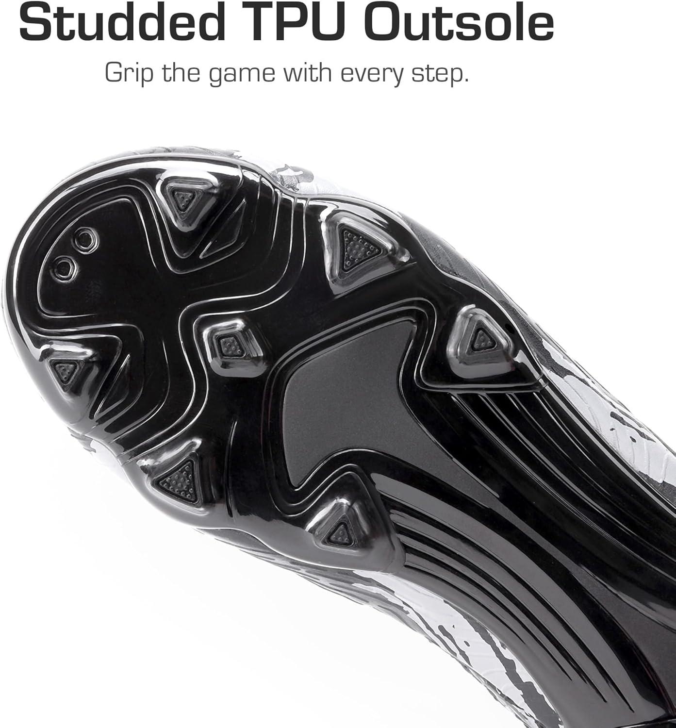 imageDREAM PAIRS Girls Boys Soccer Cleats Youth Firm Groud Outdoor Sports Athletic Midtop Football Shoes for LittleBig KidBlack