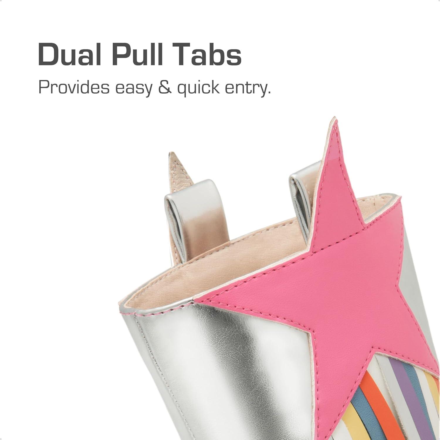 imageDREAM PAIRS Girls Cowgirl Cowboy Western Mid Calf Tassel BootsSilver