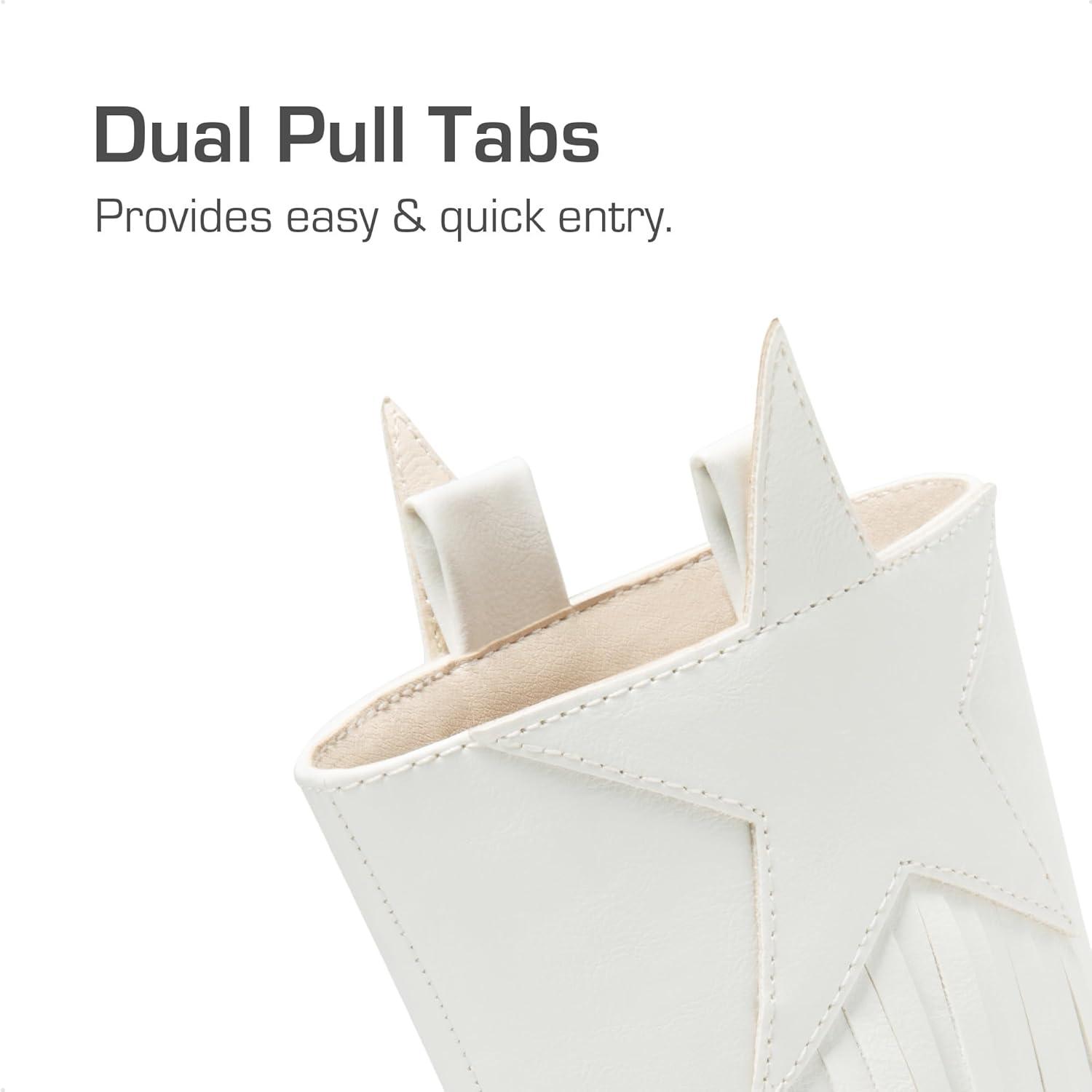 imageDREAM PAIRS Girls Cowgirl Cowboy Western Mid Calf Tassel BootsWhite