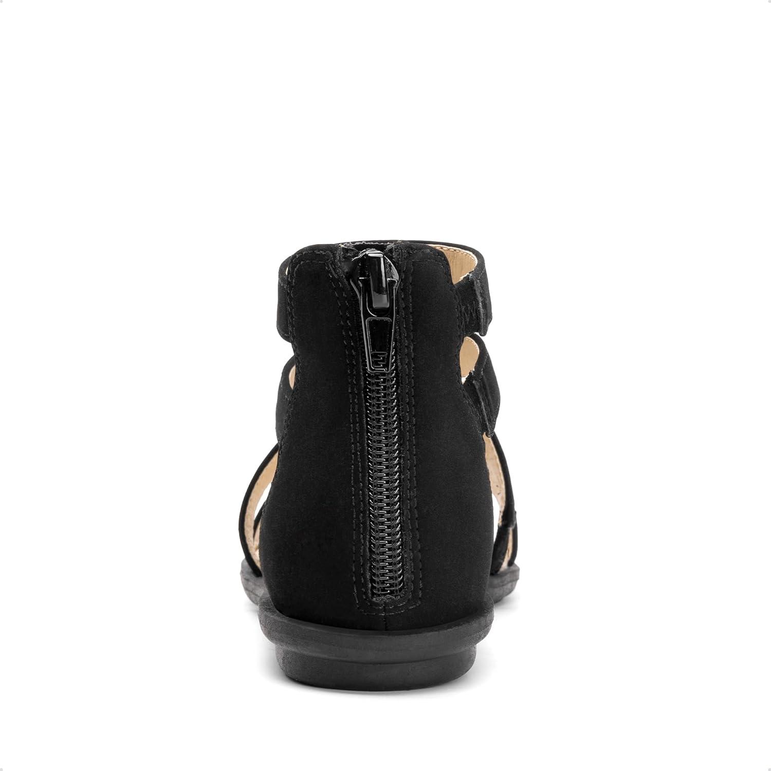 imageDREAM PAIRS Girls Gladiator Sandals with Zipper Strappy Sandals ToddlerLittle KidBig KidBlack