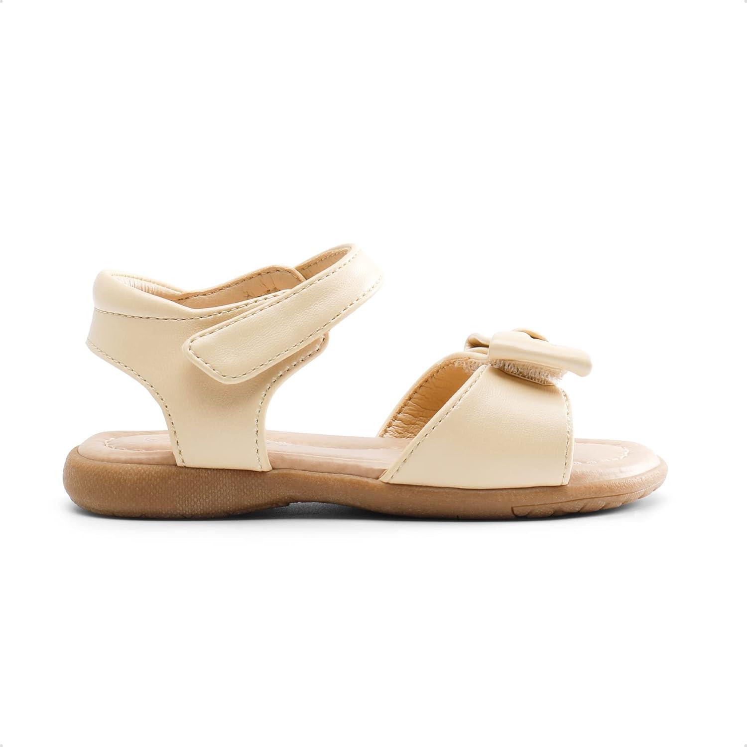 imageDREAM PAIRS Girls Sandals Fashion Bow Summer Shoes for ToddlerLittle KidKhaki