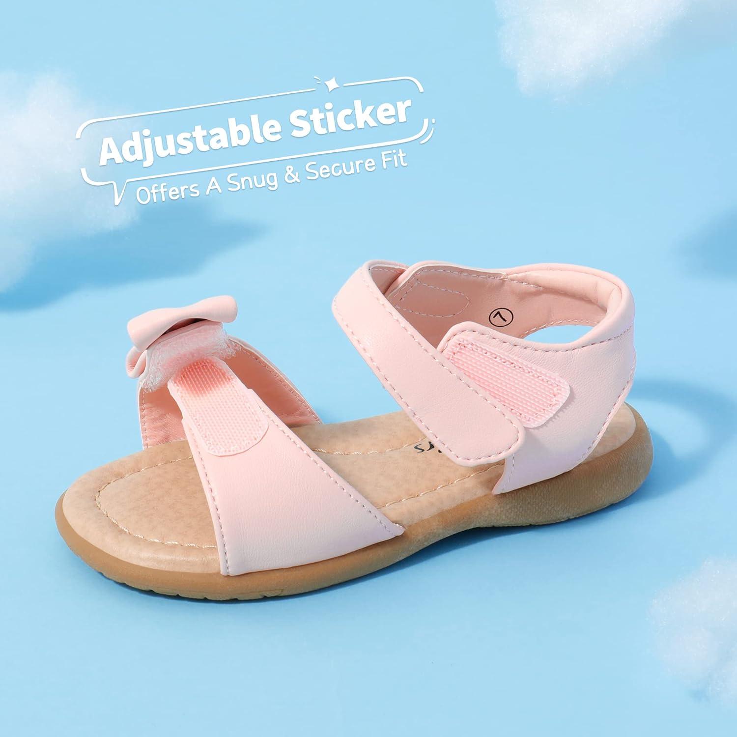 imageDREAM PAIRS Girls Sandals Fashion Bow Summer Shoes for ToddlerLittle KidPink