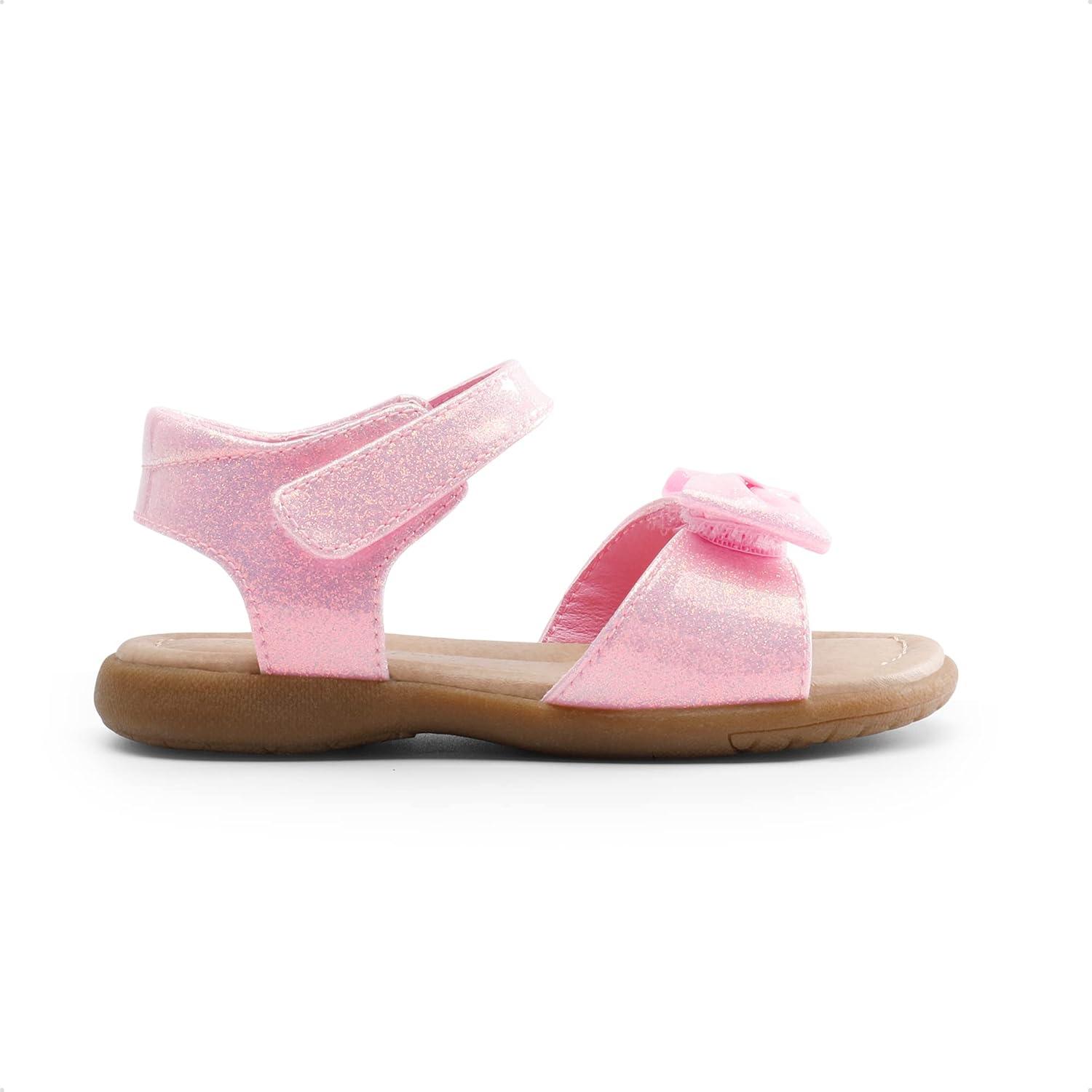imageDREAM PAIRS Girls Sandals Fashion Bow Summer Shoes for ToddlerLittle KidPinkglitter