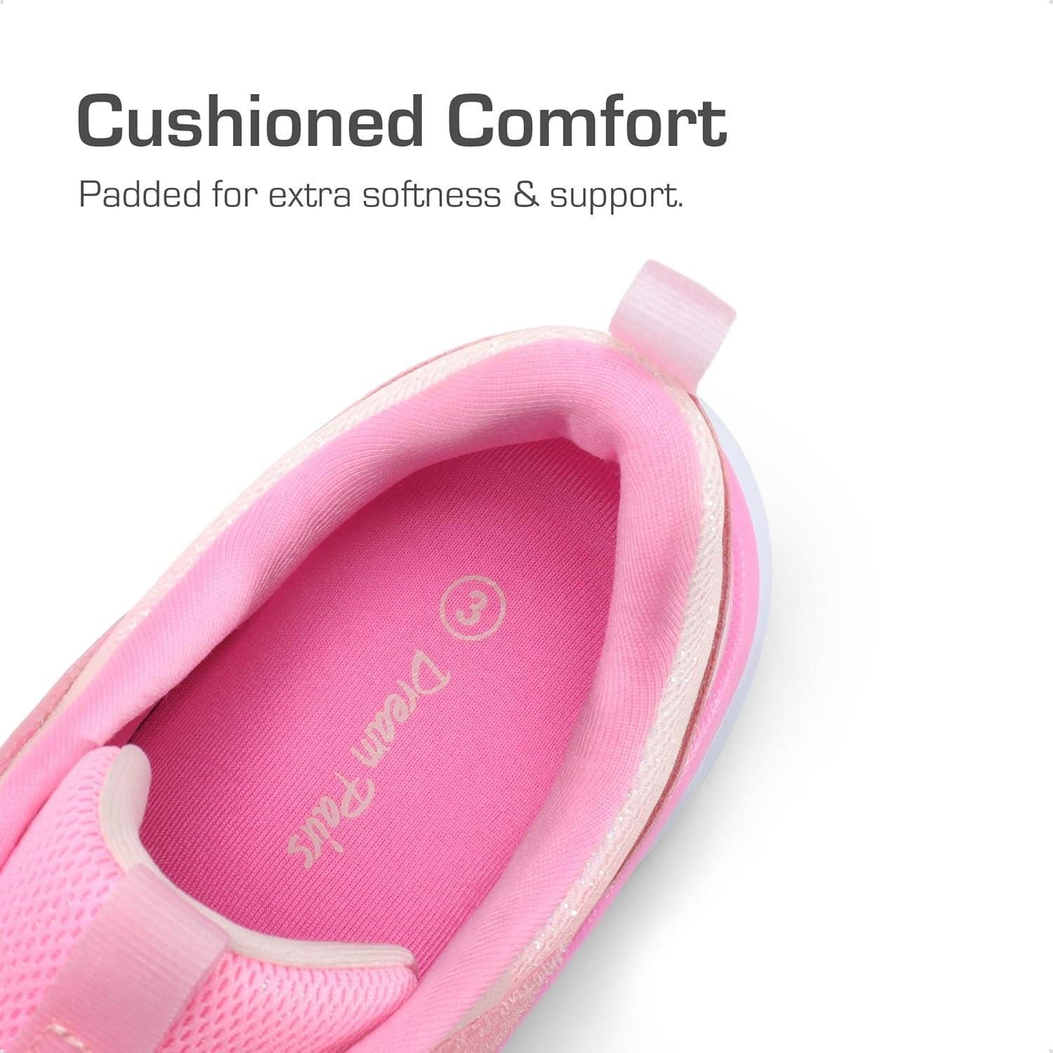 imageDREAM PAIRS Girls Shoes Sneakers Kids Tennis Shoes Sparkle ColorBurst Lightweight Running Casual Walking ShoesPink