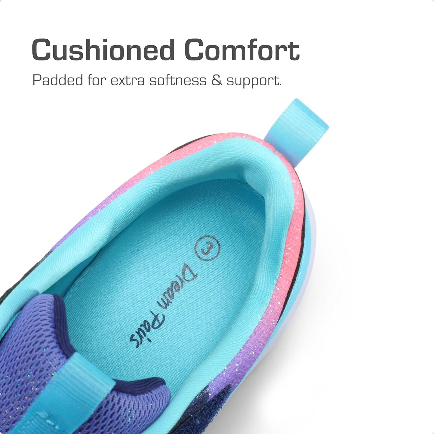 imageDREAM PAIRS Girls Shoes Sneakers Kids Tennis Shoes Sparkle ColorBurst Lightweight Running Casual Walking ShoesPurpleRainbow