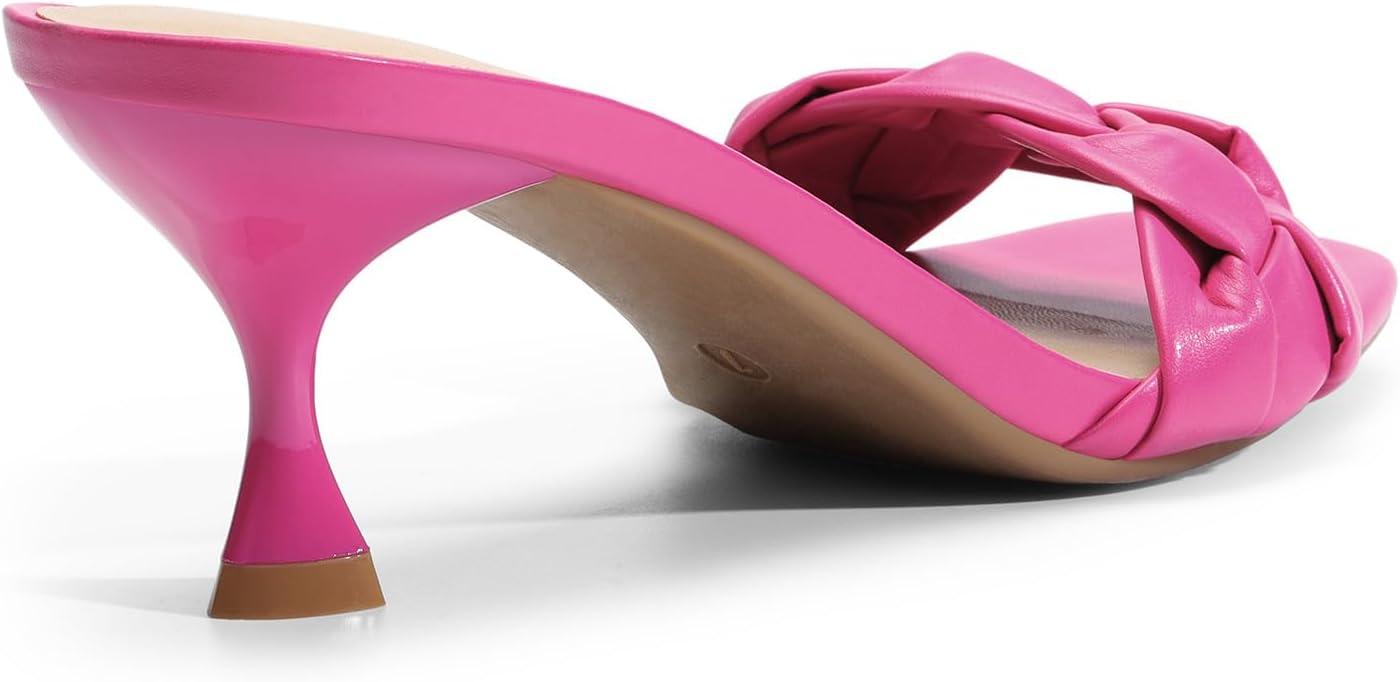 imageDREAM PAIRS Heels for Women Rhinestone Open Toe Low Kitten Heels Sexy Stilettos Heels Pump Sandals Party Evening Prom Dance Dress ShoesHot Pinkpu