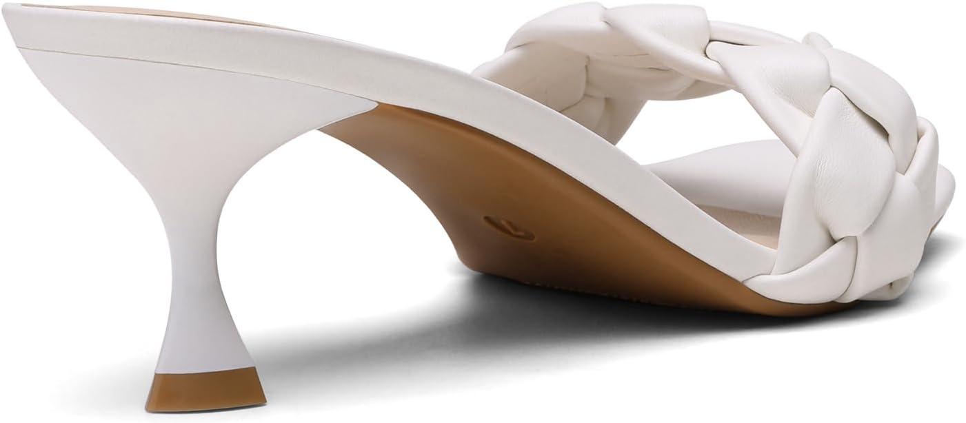 imageDREAM PAIRS Heels for Women Rhinestone Open Toe Low Kitten Heels Sexy Stilettos Heels Pump Sandals Party Evening Prom Dance Dress ShoesWhitePu