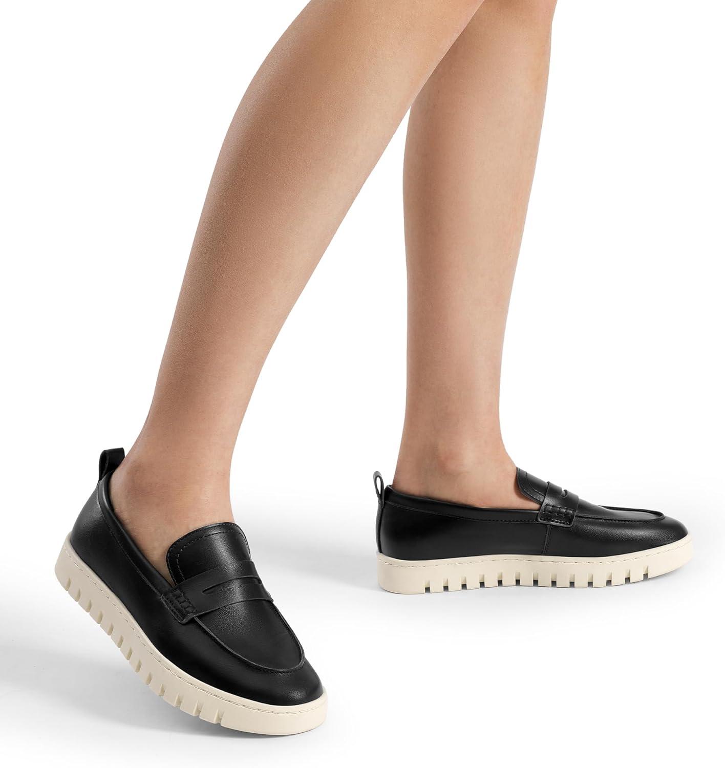 imageDREAM PAIRS Loafers for Women Casual Comfortable Slip On Business Work Loafer Shoes with Arch SupportBlackpu