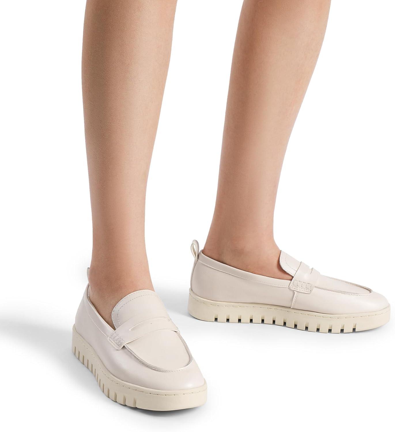 imageDREAM PAIRS Loafers for Women Casual Comfortable Slip On Business Work Loafer Shoes with Arch SupportWhitepu