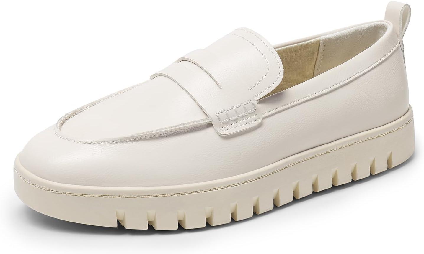 imageDREAM PAIRS Loafers for Women Casual Comfortable Slip On Business Work Loafer Shoes with Arch SupportWhitepu