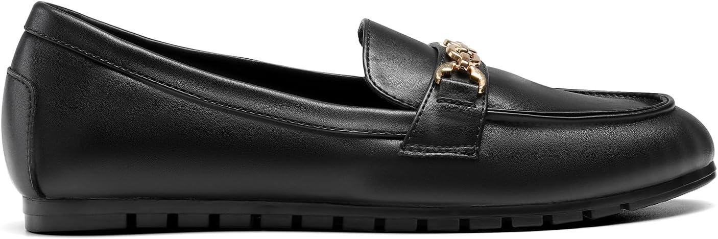 imageDREAM PAIRS Loafers for Women Casual Comfortable Slip On Flat Shoes Lightweight Leisure Work Shoes Comfort Walking ShoesBlackpu