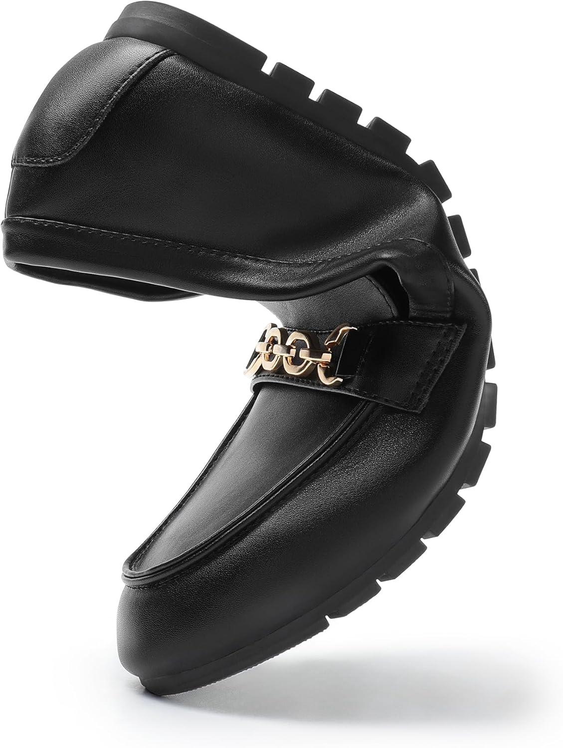 imageDREAM PAIRS Loafers for Women Casual Comfortable Slip On Flat Shoes Lightweight Leisure Work Shoes Comfort Walking ShoesBlackpu