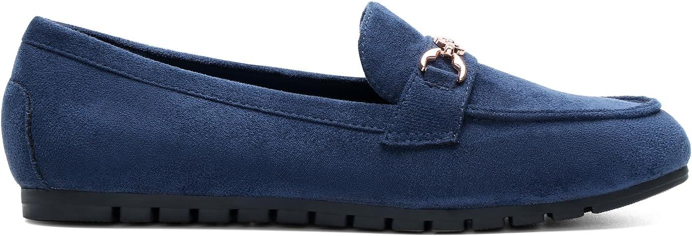imageDREAM PAIRS Loafers for Women Casual Comfortable Slip On Flat Shoes Lightweight Leisure Work Shoes Comfort Walking ShoesNavy