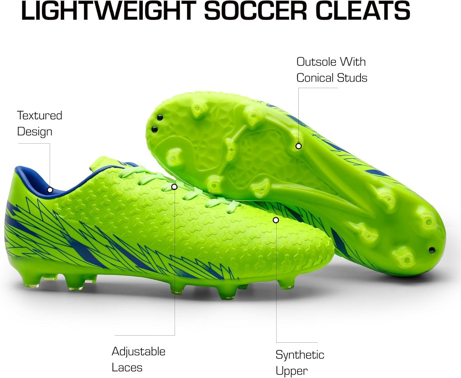 imageDREAM PAIRS Mens Firm Ground Soccer Cleats ShoesNeonGreenRoyal