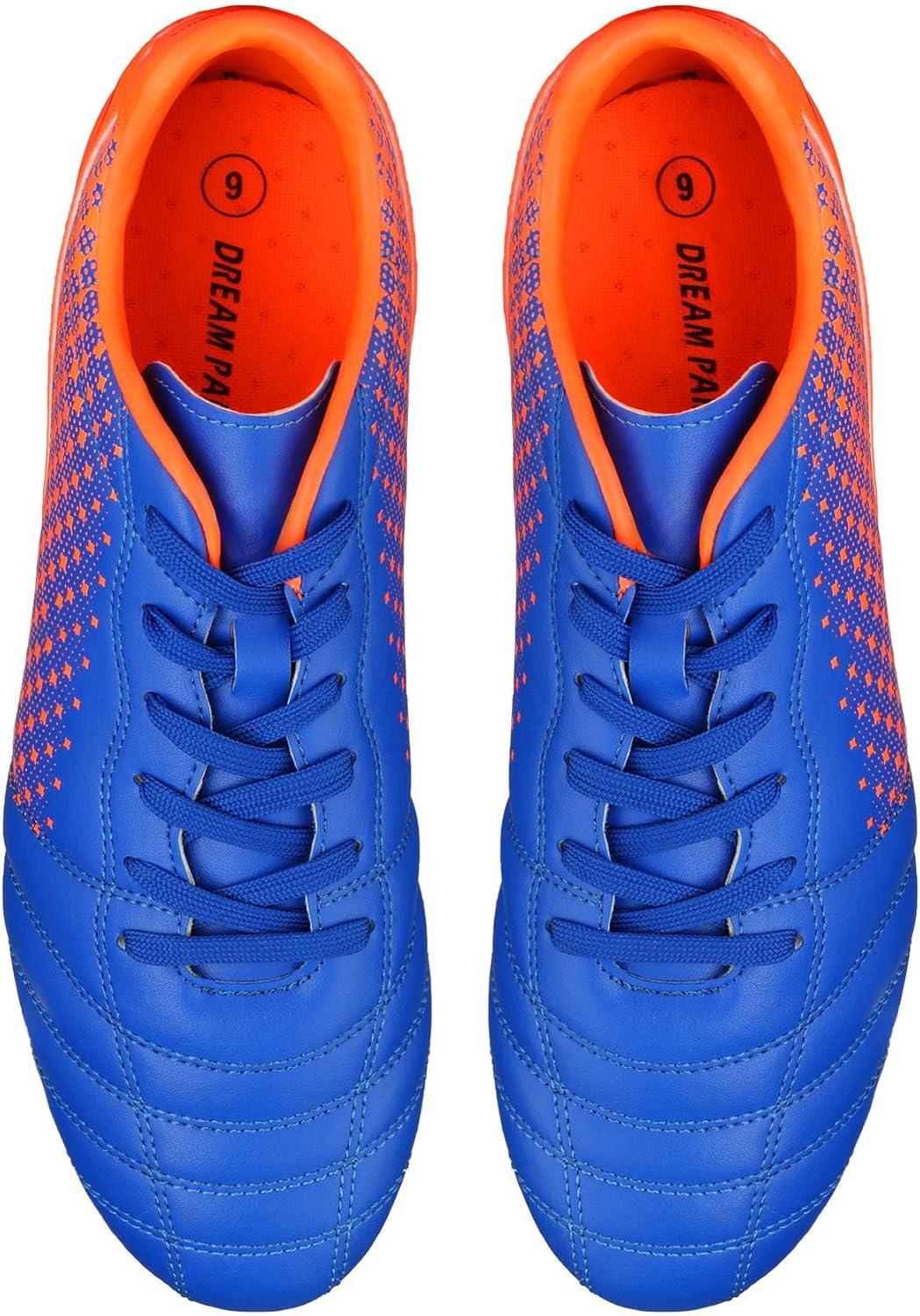 imageDREAM PAIRS Mens Firm Ground Soccer Cleats Soccer ShoesRoyalOrange