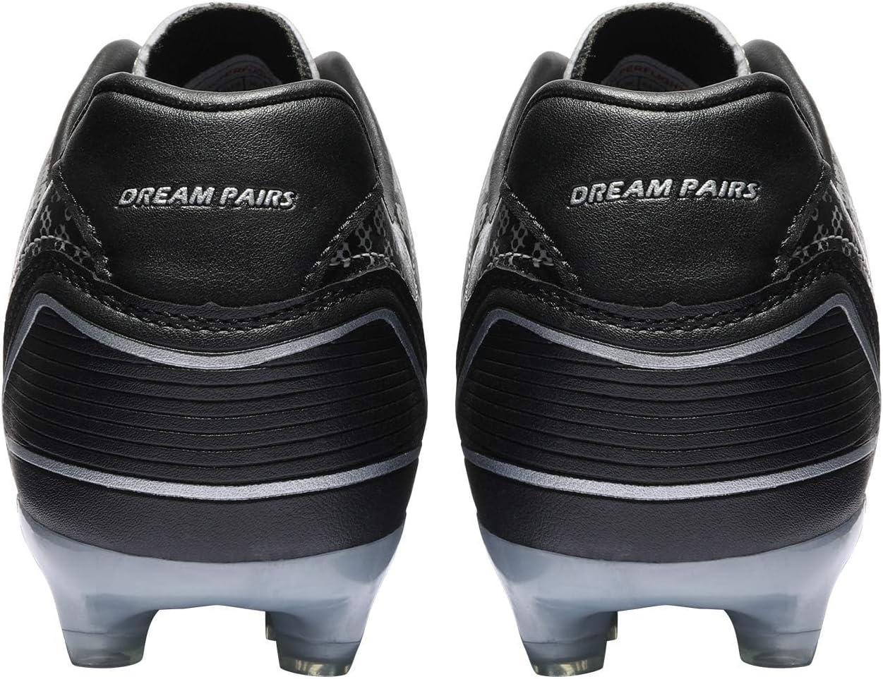 imageDREAM PAIRS Mens Firm Ground Soccer Cleats Soccer ShoesSilverBlack