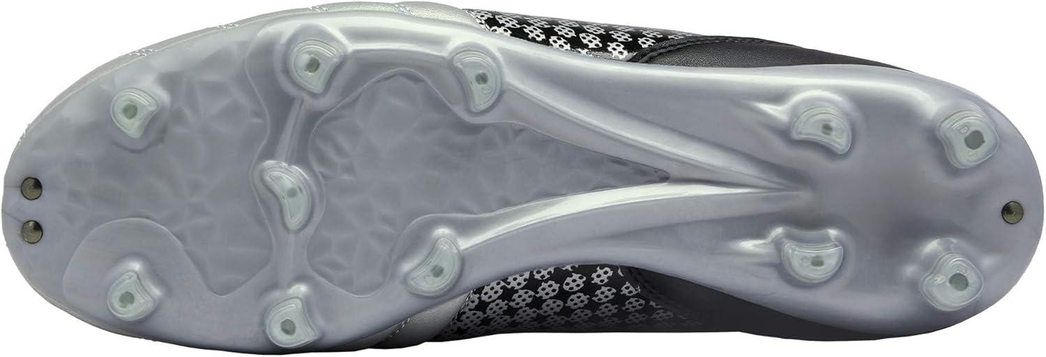 imageDREAM PAIRS Mens Firm Ground Soccer Cleats Soccer ShoesSilverBlack