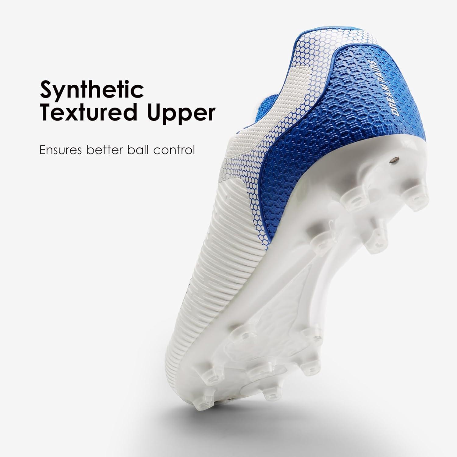 imageDREAM PAIRS Mens Firm Ground Soccer Cleats Soccer ShoesWhiteRoyal