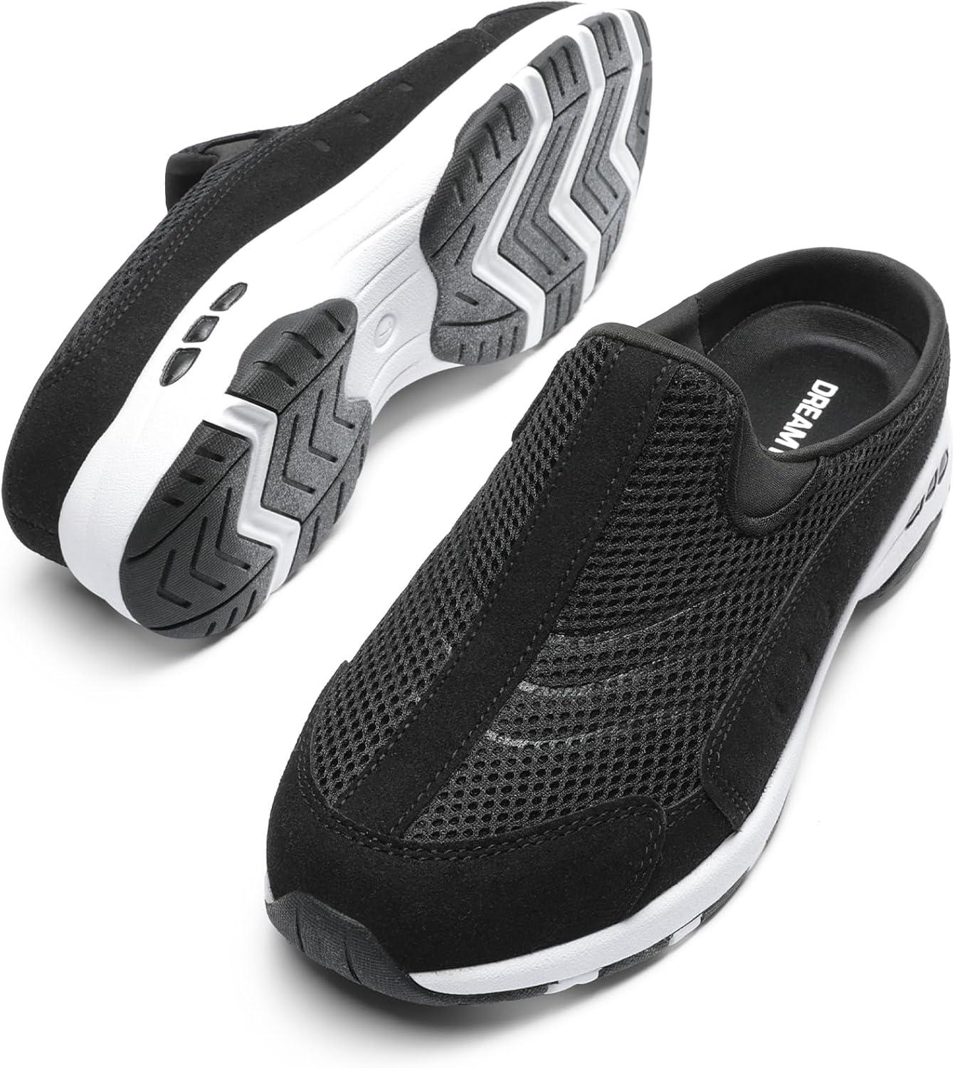 imageDREAM PAIRS Mules for Women Sneakers Slip on Shoes for Women Walking ShoesBlack