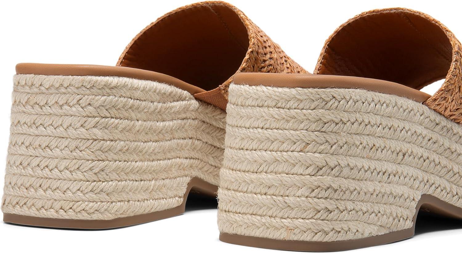 imageDREAM PAIRS Platform Espadrille Sandals for Women Wedges Slides Slip on Bohemia Sandals Flatform Open Toe Beach Sandals Dressy Outdoor Summer ShoesBrown