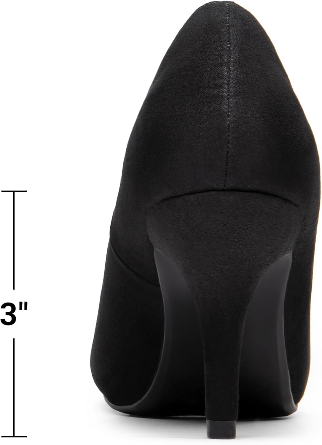 imageDREAM PAIRS Tiffany Womens Classic Elegant Versatile Low Stiletto Heel Dress Platform Pumps ShoesBlackSuede