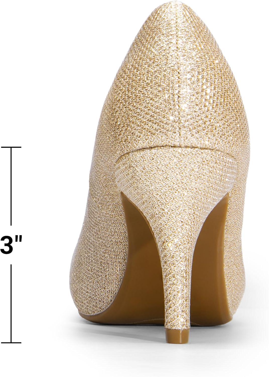 imageDREAM PAIRS Tiffany Womens Classic Elegant Versatile Low Stiletto Heel Dress Platform Pumps ShoesGold