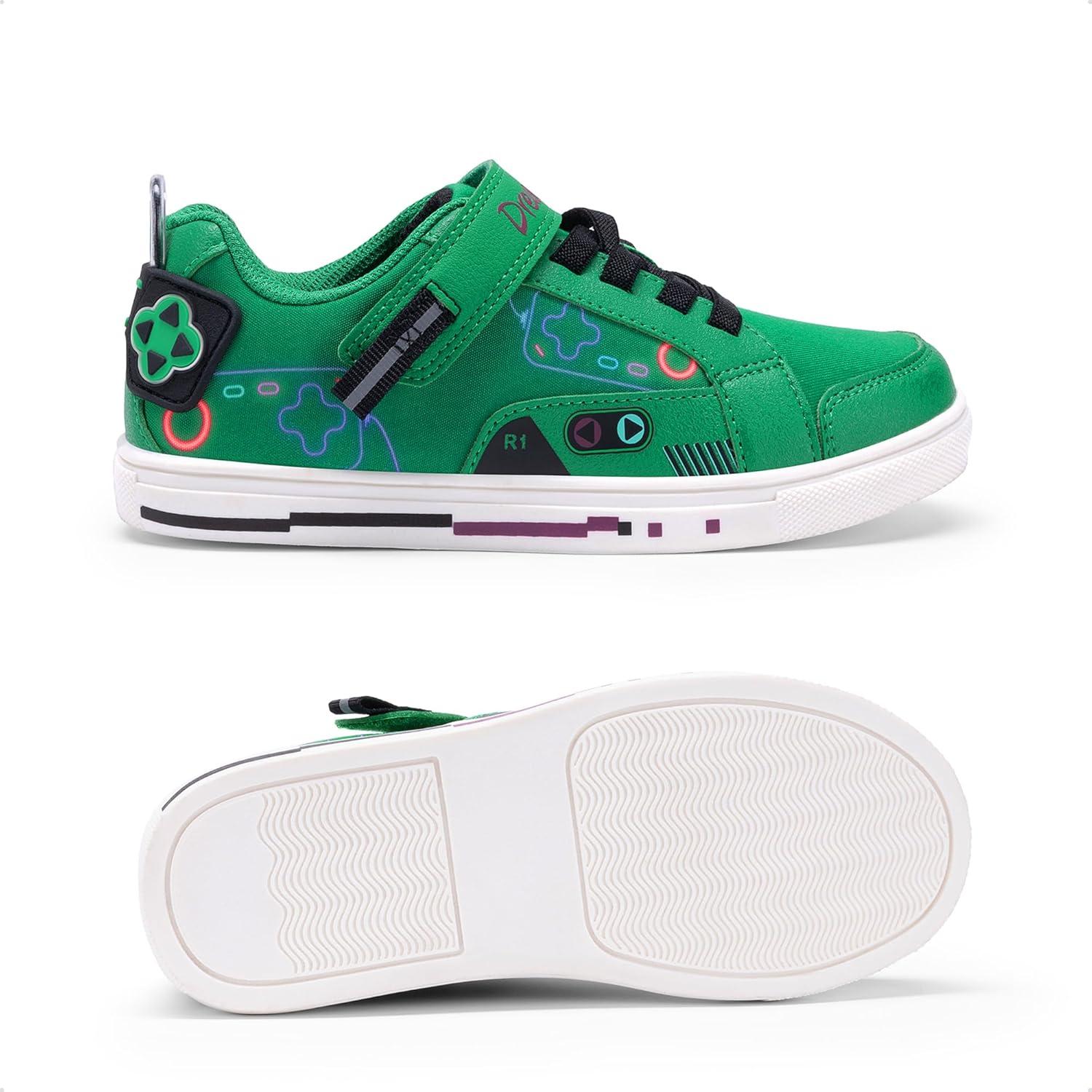 imageDREAM PAIRS Toddler Boys Sneakers Little Kids Shoes Playful Fun Cartoon Causal Walking NonSlip Hook and LoopGreen