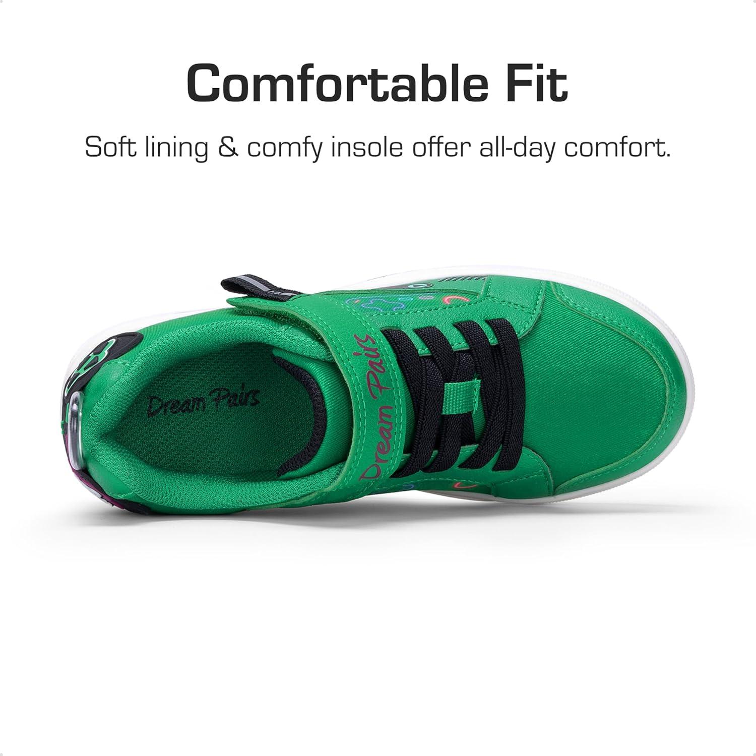 imageDREAM PAIRS Toddler Boys Sneakers Little Kids Shoes Playful Fun Cartoon Causal Walking NonSlip Hook and LoopGreen