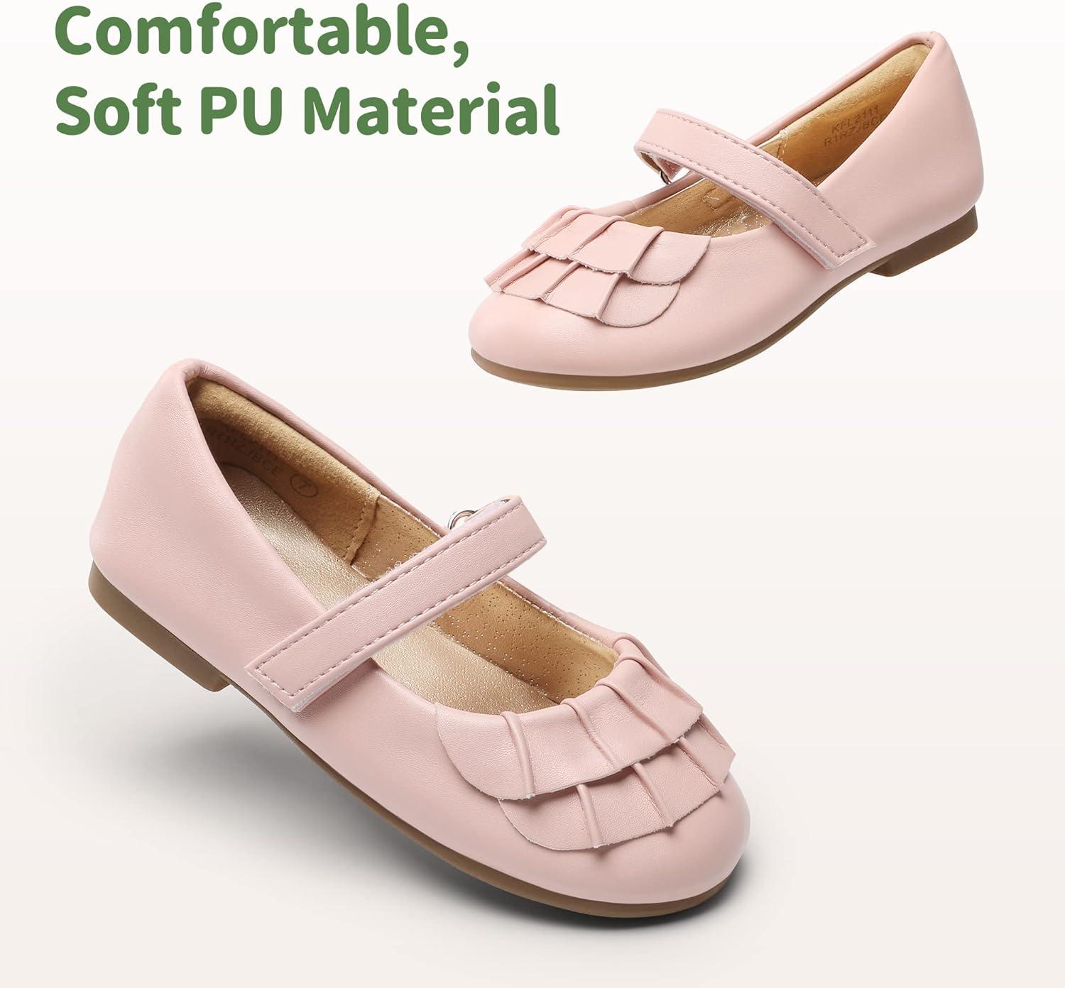 imageDREAM PAIRS Toddler Little Girls Mary Jane Ballet Flats Flower Girl Dress Shoes for Wedding Party SchoolPink