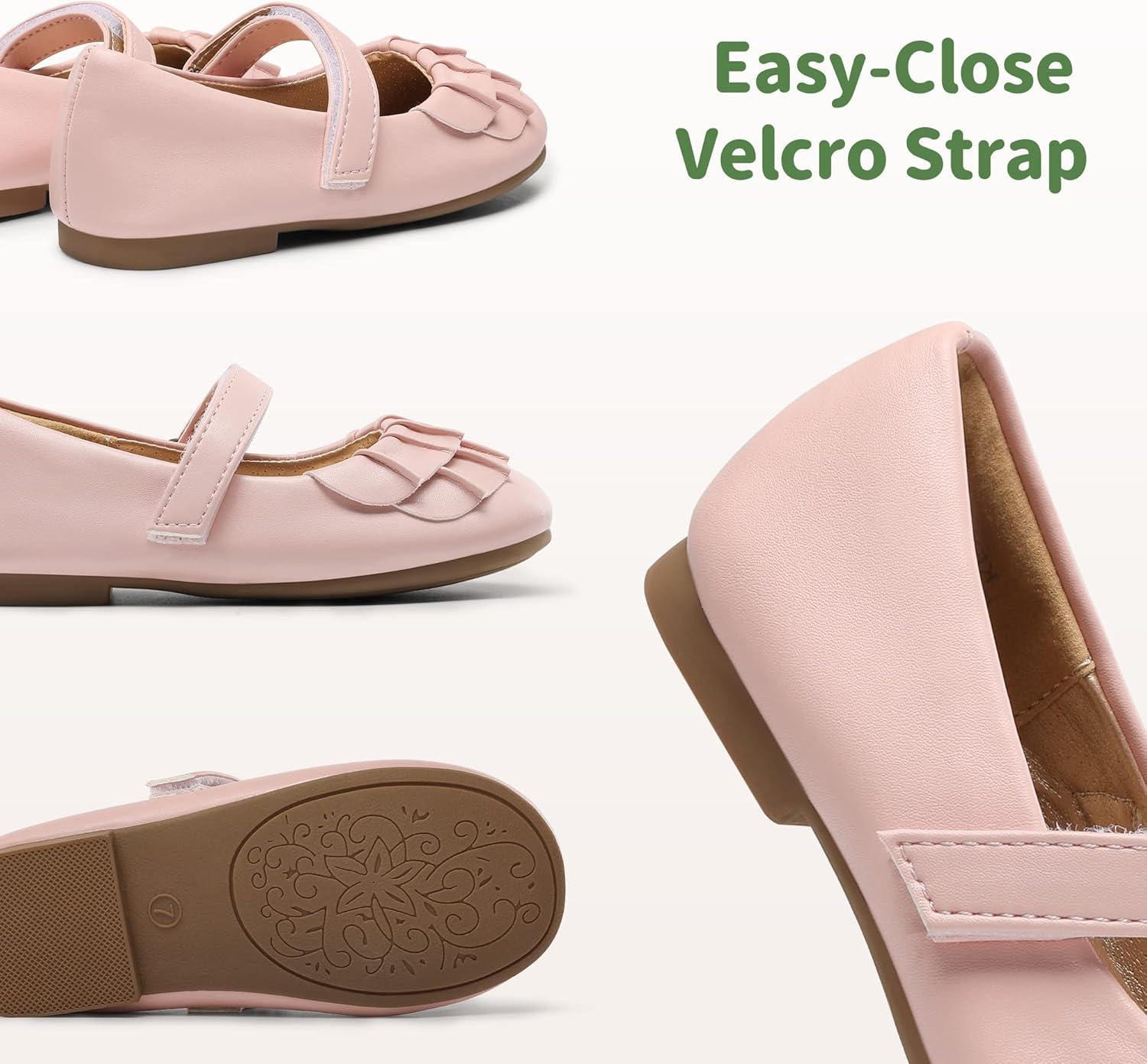 imageDREAM PAIRS Toddler Little Girls Mary Jane Ballet Flats Flower Girl Dress Shoes for Wedding Party SchoolPink