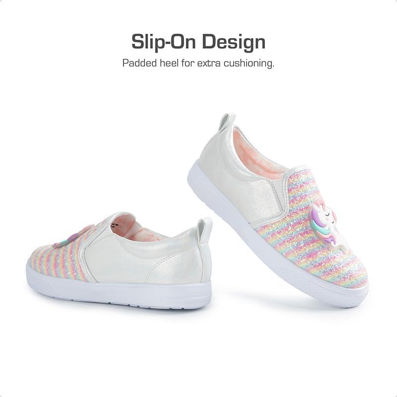 imageDREAM PAIRS Toddler Sneakers Slip On for Girls Kids Walking Shoes Sparkle Sequins Glitter Shoes Little Kids Comfort Casual