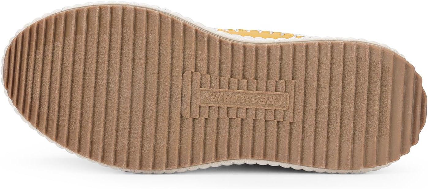 imageDREAM PAIRS Women Chunky City Tweed Comfortable Casual Platform Fashion Sneaker