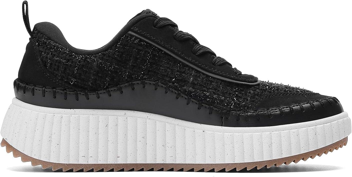 imageDREAM PAIRS Women Chunky City Tweed Comfortable Casual Platform Fashion SneakerBlack