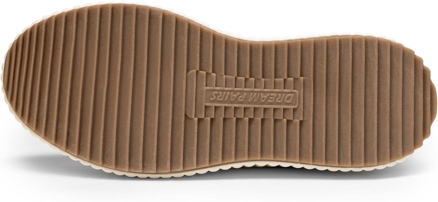 imageDREAM PAIRS Women Chunky City Tweed Comfortable Casual Platform Fashion SneakerGold