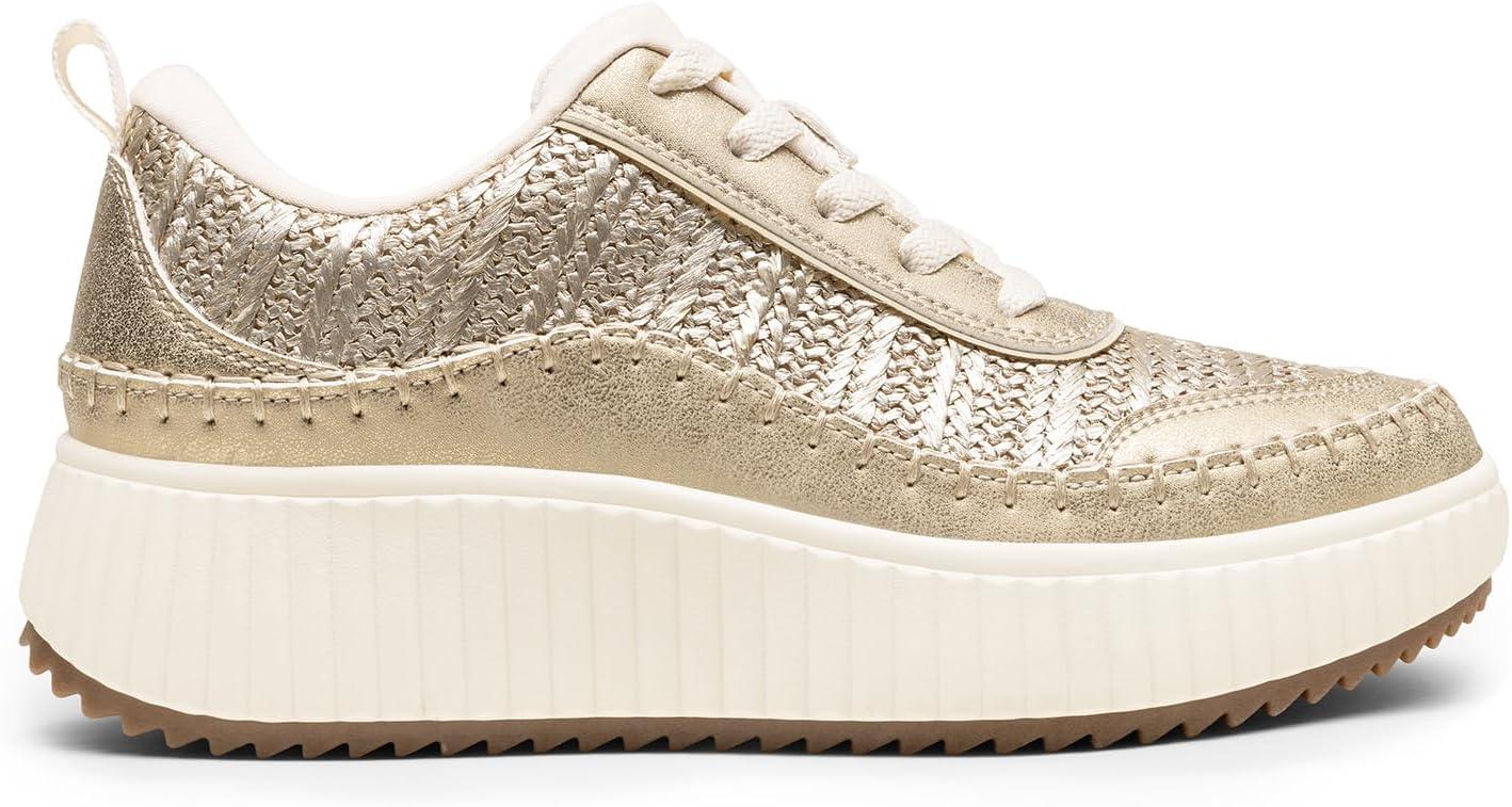 imageDREAM PAIRS Women Chunky City Tweed Comfortable Casual Platform Fashion SneakerGold