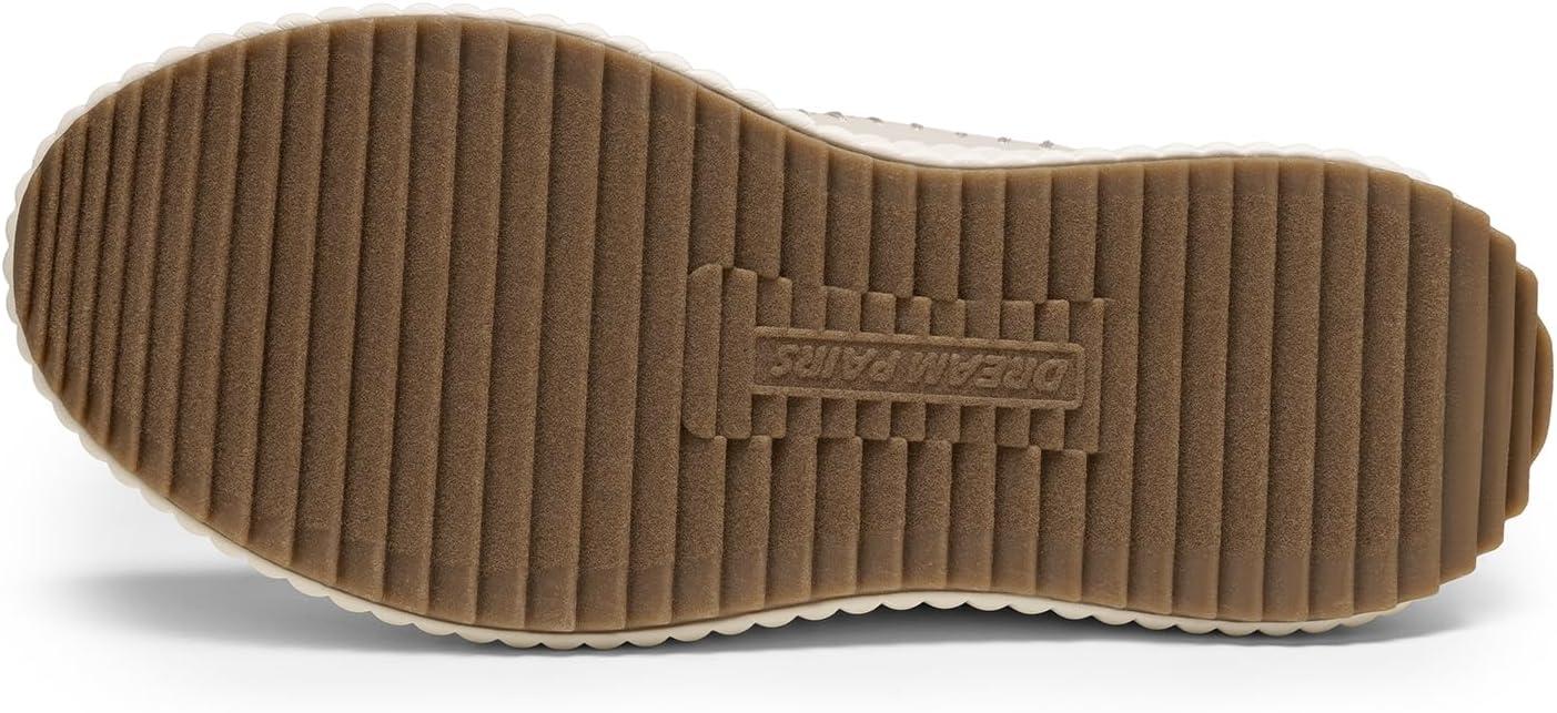 imageDREAM PAIRS Women Chunky City Tweed Comfortable Casual Platform Fashion SneakerSandstoneknit