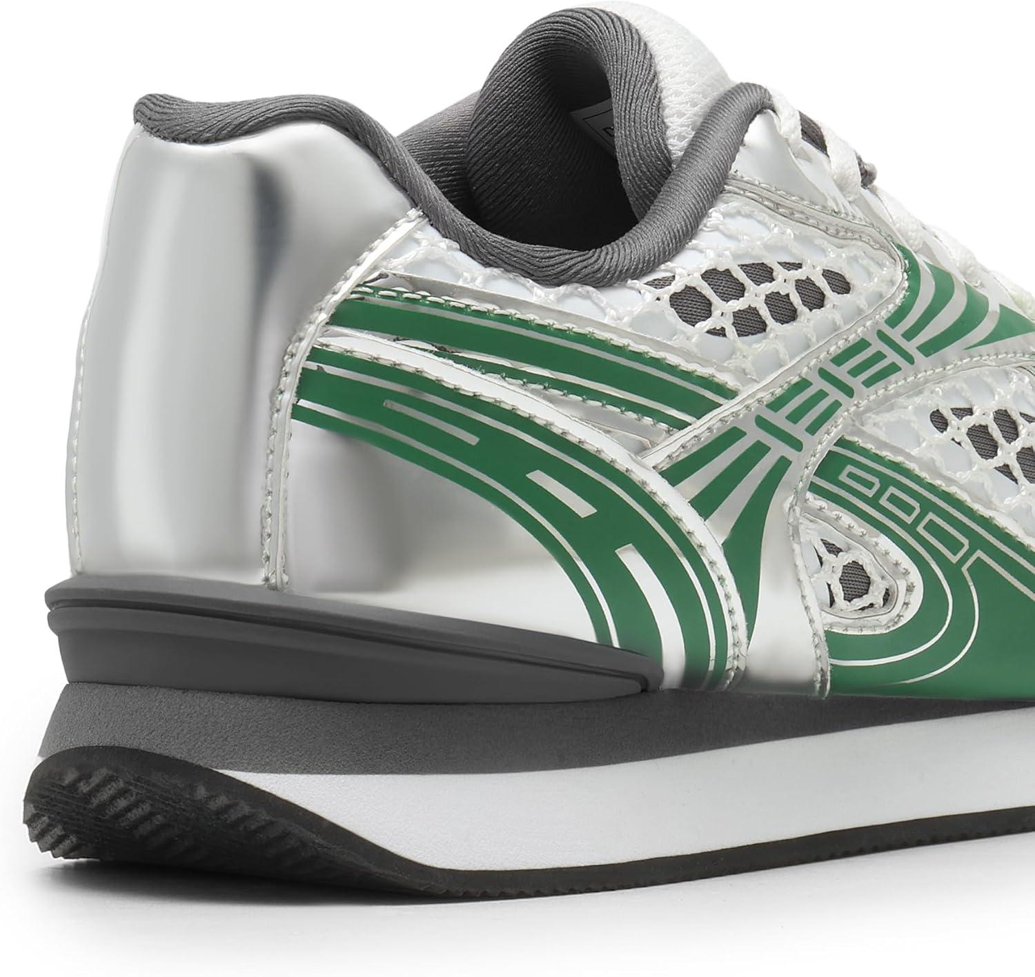 imageDREAM PAIRS Women Fashion Sneakers Walking Comfortable Breathable Stylish Lightweight Retro Classisc Casual Lace Up Sportstyle SneakerSilverGreen