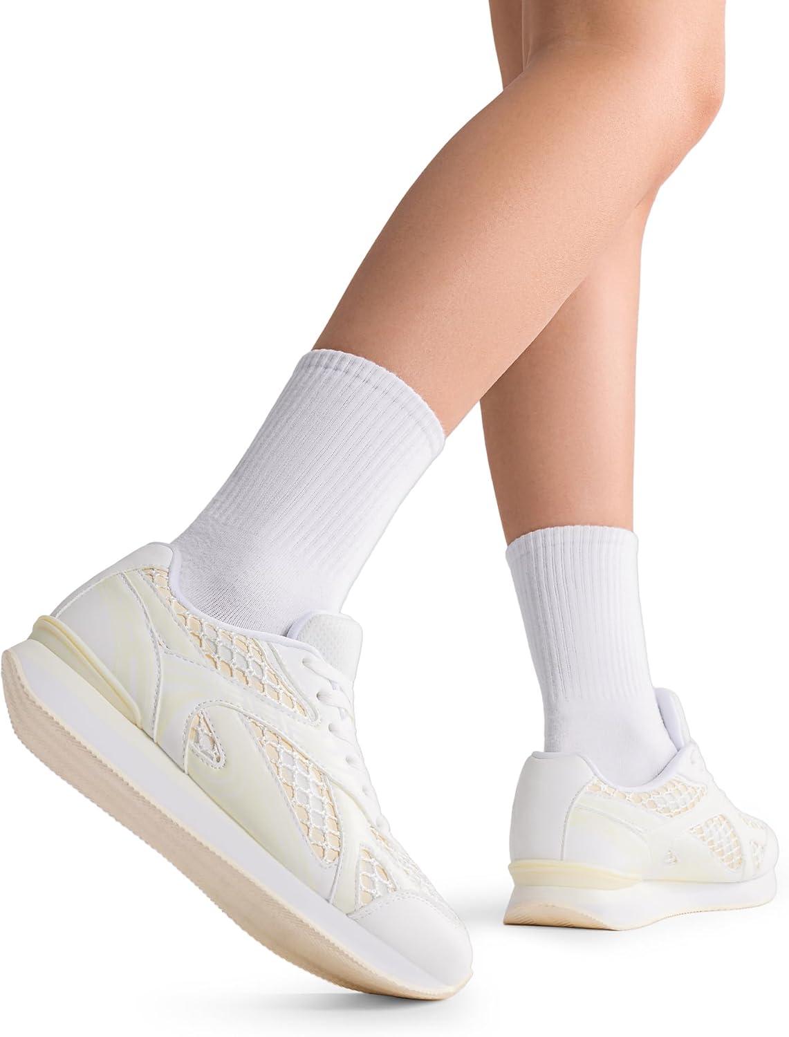 imageDREAM PAIRS Women Fashion Sneakers Walking Comfortable Breathable Stylish Lightweight Retro Classisc Casual Lace Up Sportstyle SneakerWhite