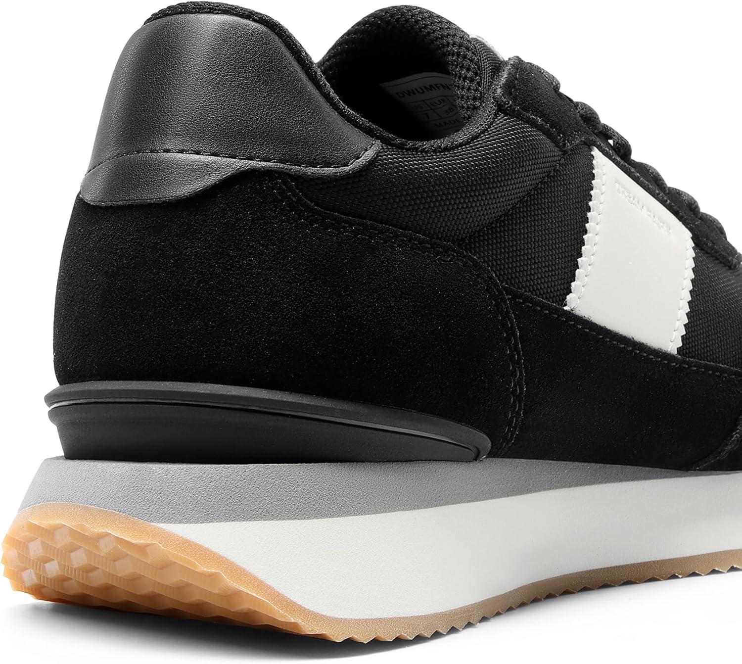 imageDREAM PAIRS Women Fashion Sneakers Walking Tennis Sports Athletic Comfortable Lightweight Running Lace Up Retro Classic Casual SneakerBlack