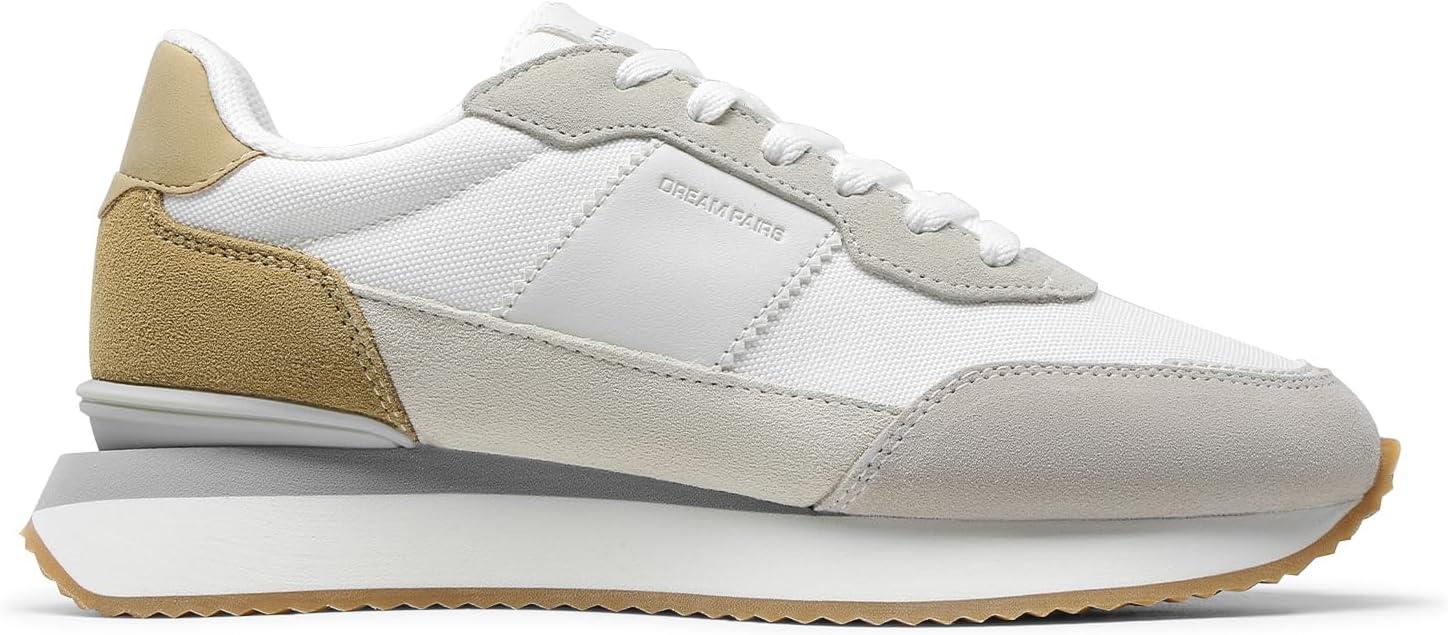 imageDREAM PAIRS Women Fashion Sneakers Walking Tennis Sports Athletic Comfortable Lightweight Running Lace Up Retro Classic Casual SneakerWhiteGreen