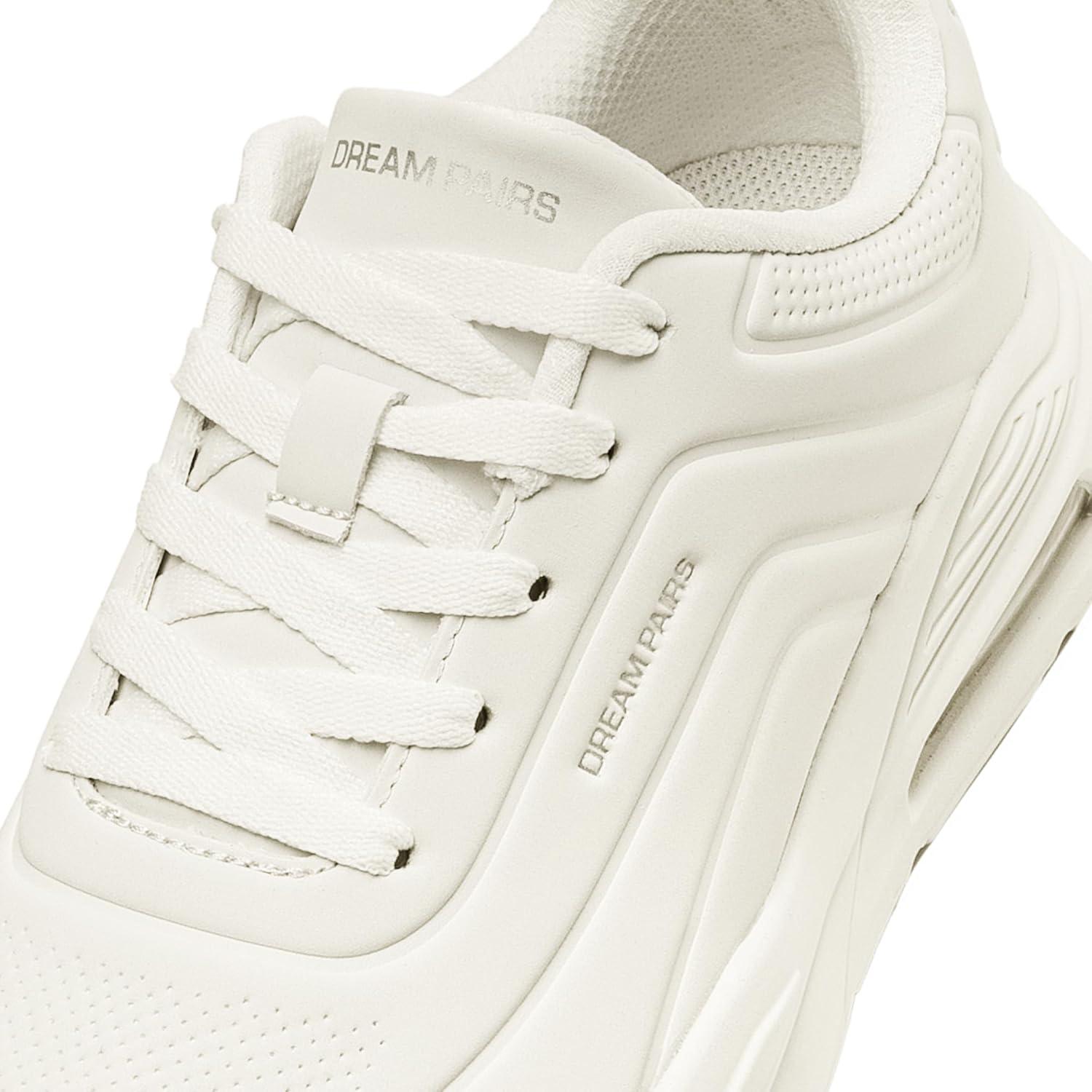 imageDREAM PAIRS Women Platform Wedge Walking Reese Chunky Shoes High Heel Air Cushion Casual Fashion SneakerBeige