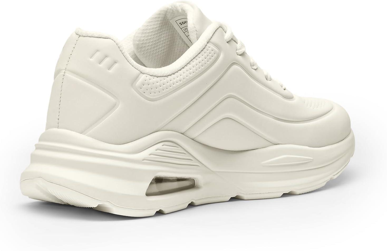 imageDREAM PAIRS Women Platform Wedge Walking Reese Chunky Shoes High Heel Air Cushion Casual Fashion SneakerBeige