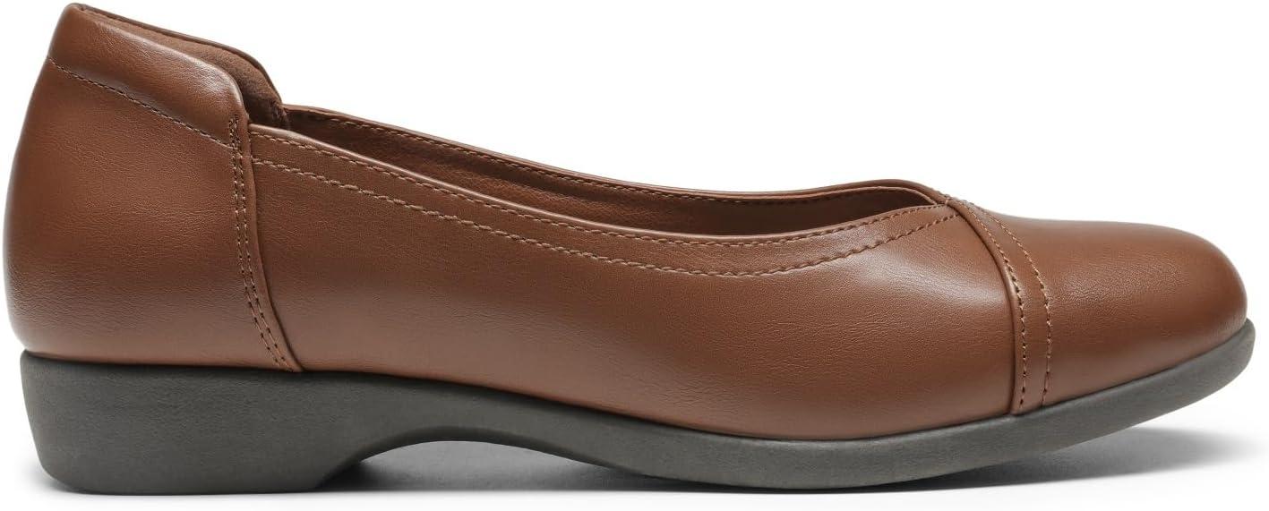 imageDREAM PAIRS Womens Ballet Flats Comfortable Slip On Business Office Dress Shoes for Women Dressy and Work with 3D Molded InsoleBrown