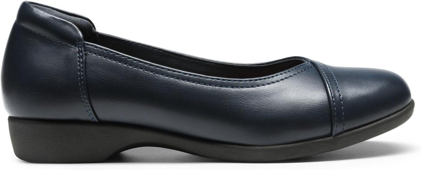imageDREAM PAIRS Womens Ballet Flats Comfortable Slip On Business Office Dress Shoes for Women Dressy and Work with 3D Molded InsoleNavy