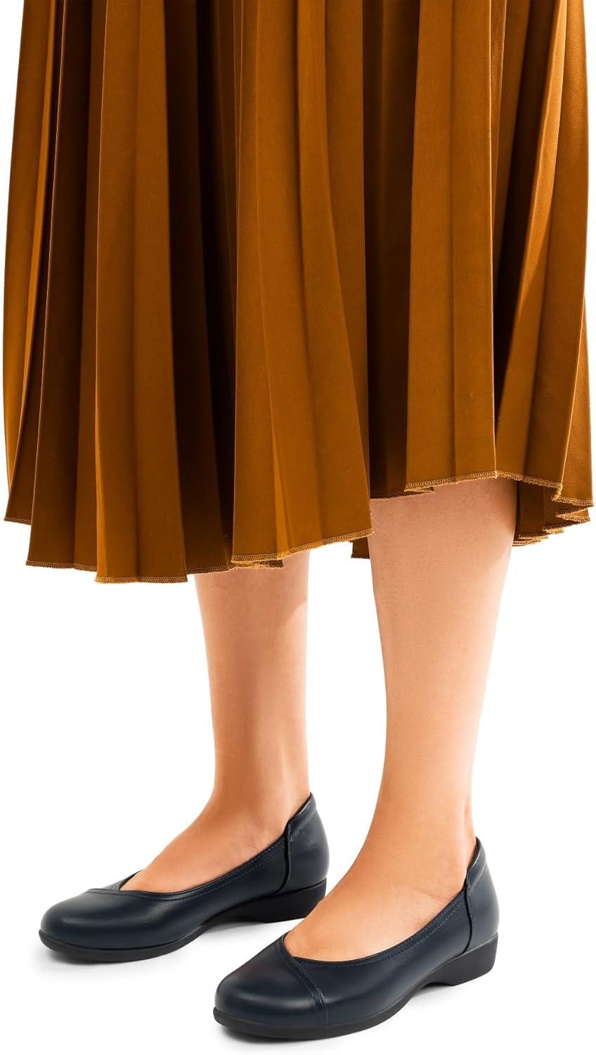 imageDREAM PAIRS Womens Ballet Flats Comfortable Slip On Business Office Dress Shoes for Women Dressy and Work with 3D Molded InsoleNavy