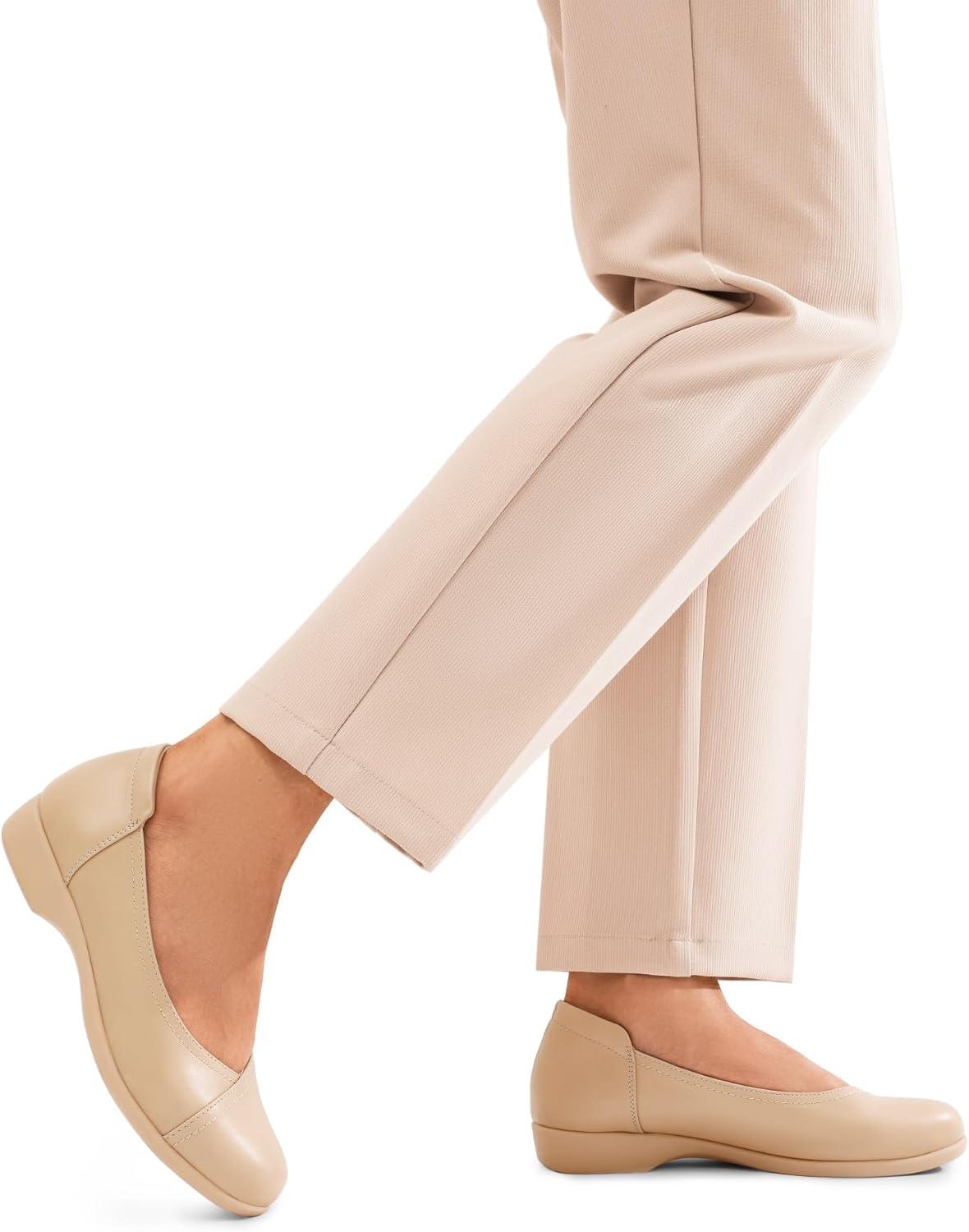 imageDREAM PAIRS Womens Ballet Flats Comfortable Slip On Business Office Dress Shoes for Women Dressy and Work with 3D Molded InsoleNude