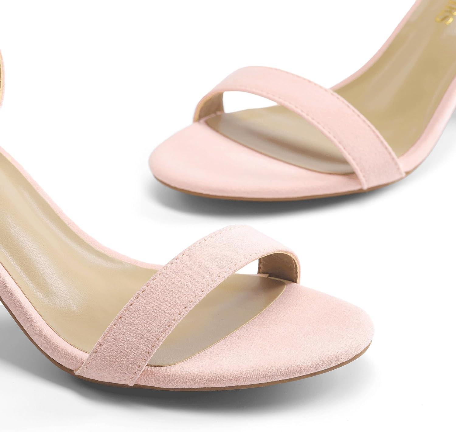 imageDREAM PAIRS Womens Chunk Low Heel Pump SandalsPink