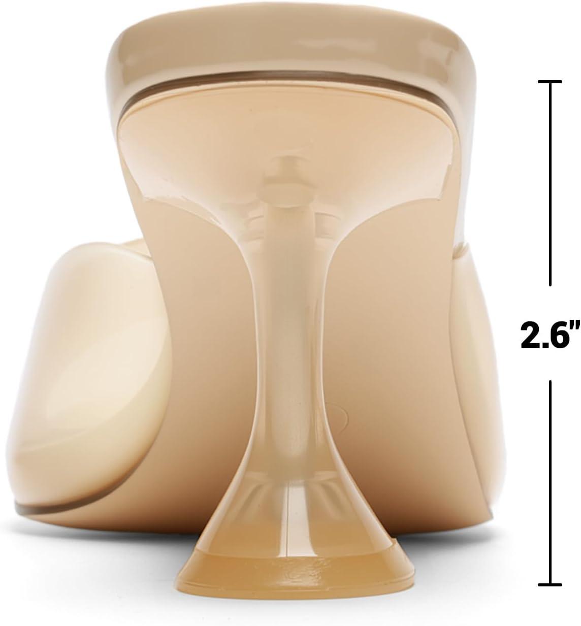 imageDREAM PAIRS Womens Clear Heeled Sandals Square Toe Transparent Stiletto Mules Slip on Wedding Dress ShoesAll Nudeclear